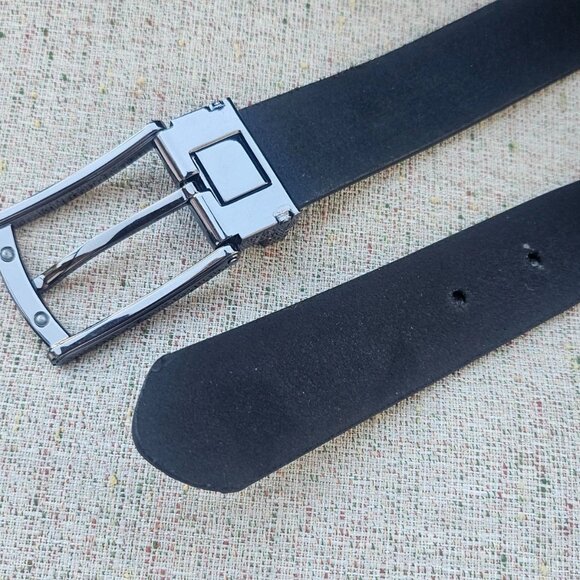 Handmade Waistband Black Genuine Leather Belt Unisex Pin Buckle Belt Size 36 in - Picture 5 of 10